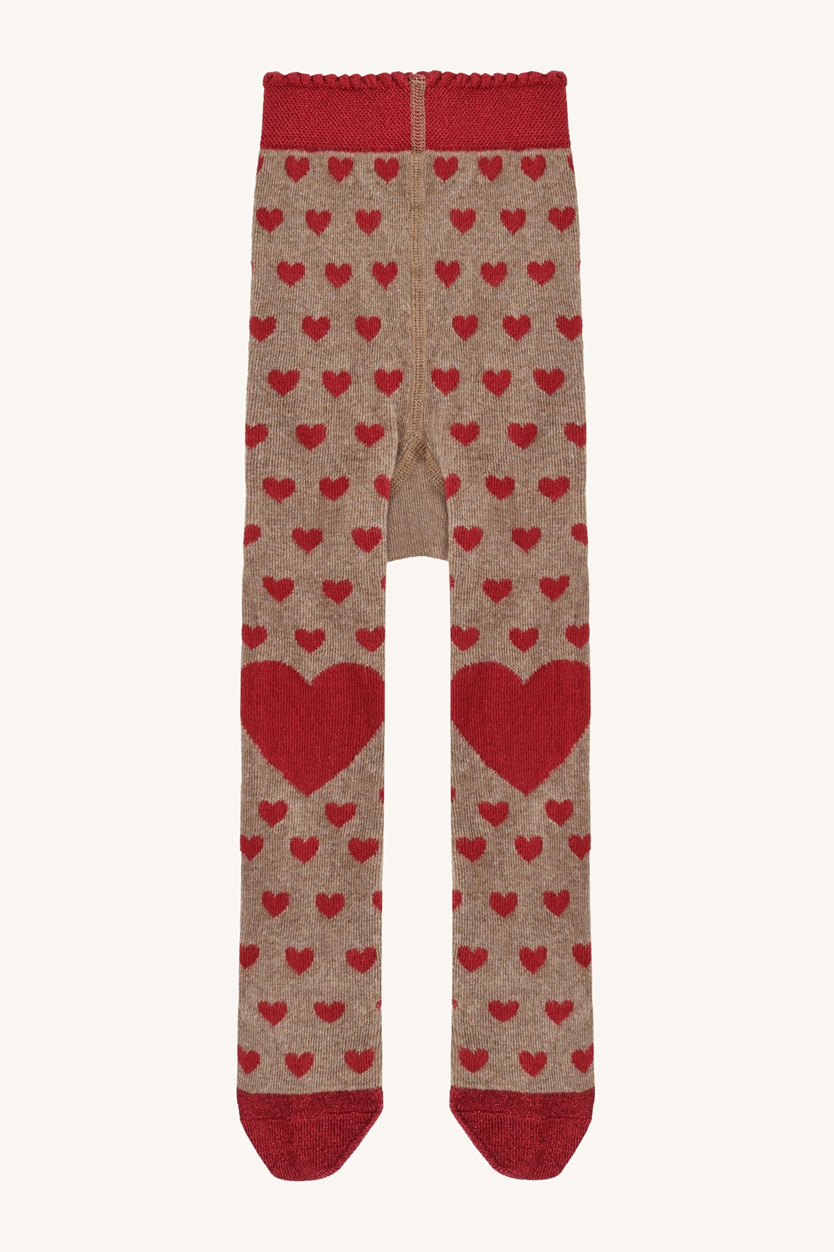 Hust & Claire "Strumpfhose" mit Herzchen - Biscuit