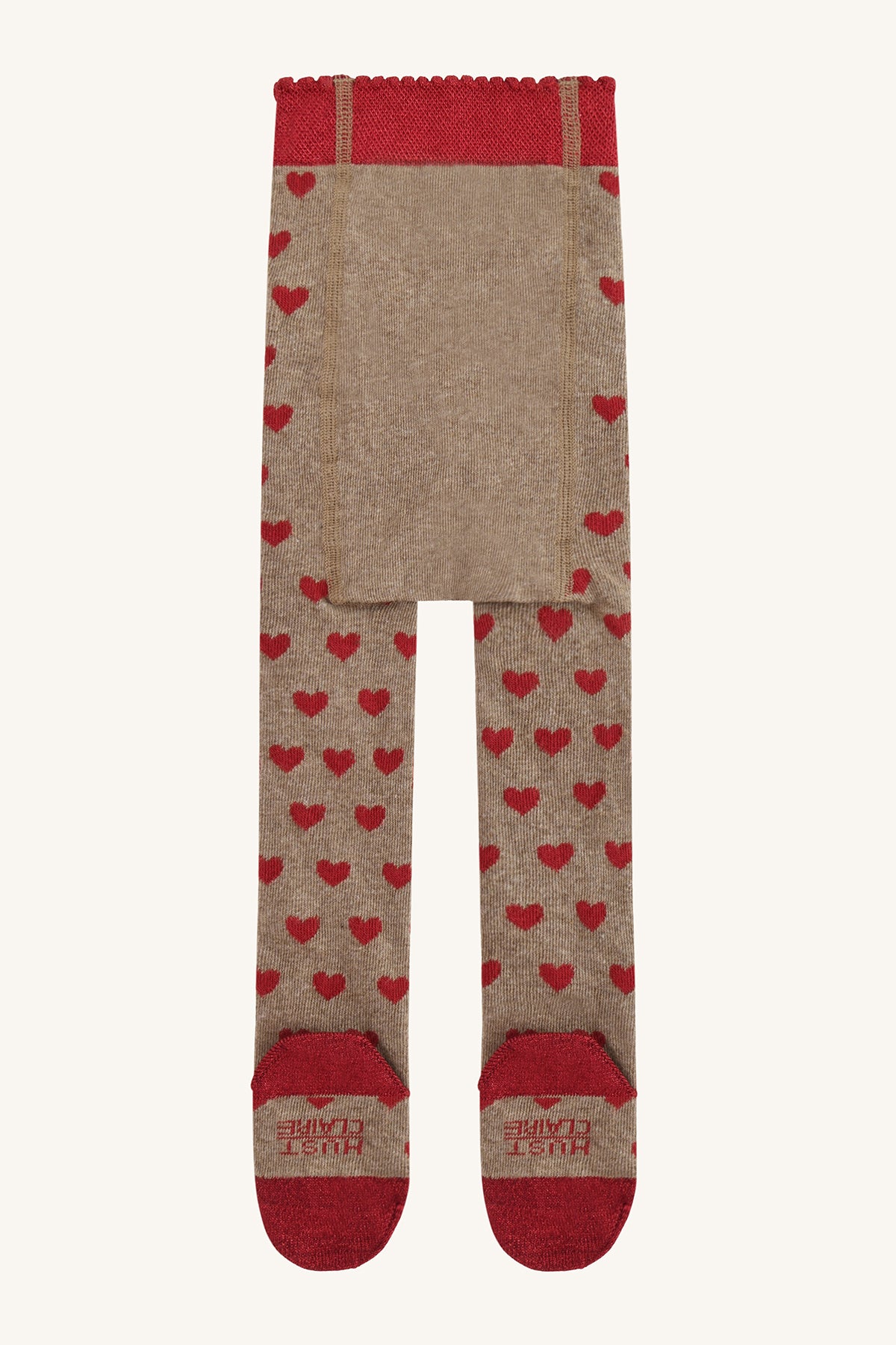 Hust & Claire "Strumpfhose" mit Herzchen - Biscuit