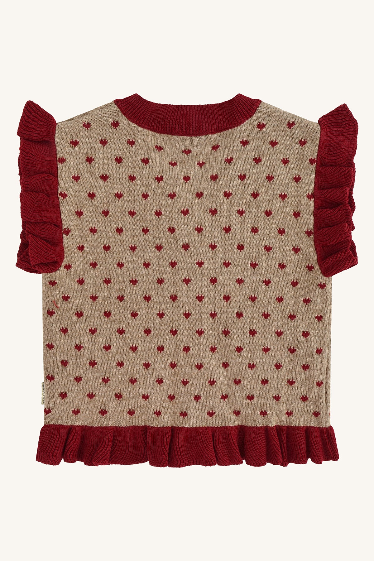 Hust & Claire "Strick Pullunder" mit Herzchen - Biscuit