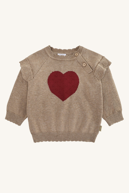 Hust & Claire "Pullover" mit Herz - Biscuit