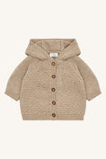 Bild in Galerie-Betrachter laden, Hust & Claire "Jäckchen aus Strick" mit cooler Kapuze - Biscuit
