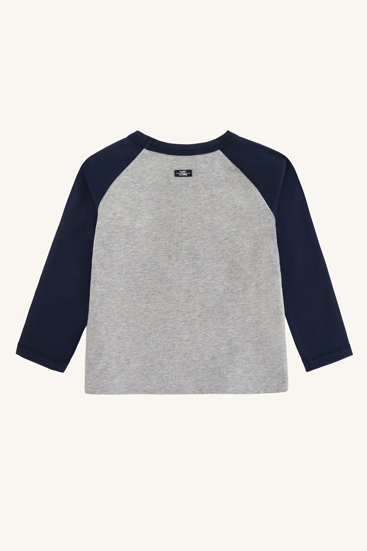 Hust & Claire "T-Shirt langarm" mit Druck - Soft Grey Melange