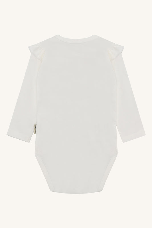 Hust & Claire "Body langarm" mit Herz aus Rüsche - Sugar