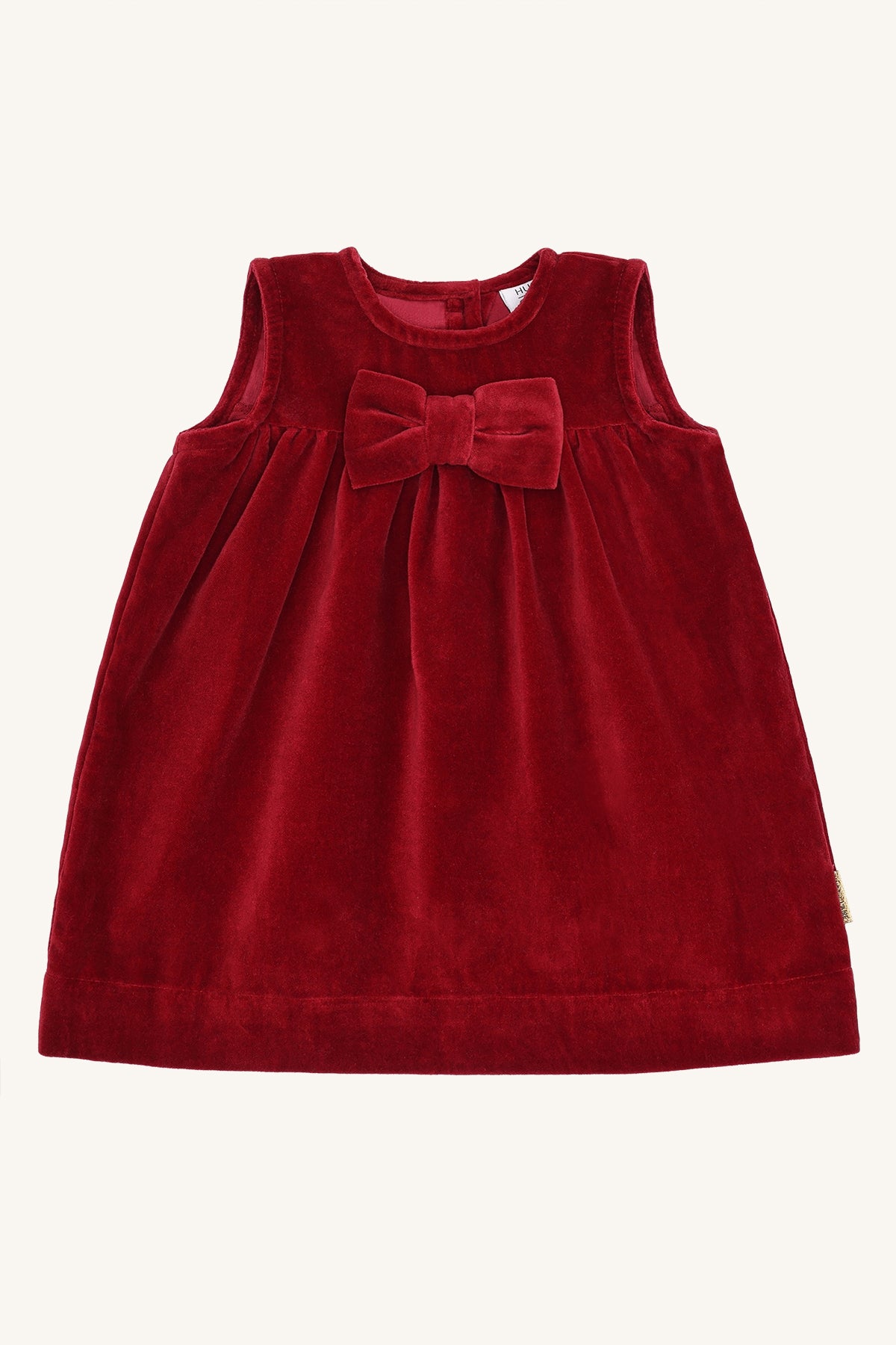 Hust & Claire "Kleid aus Samt" mit Schleife - Teaberry