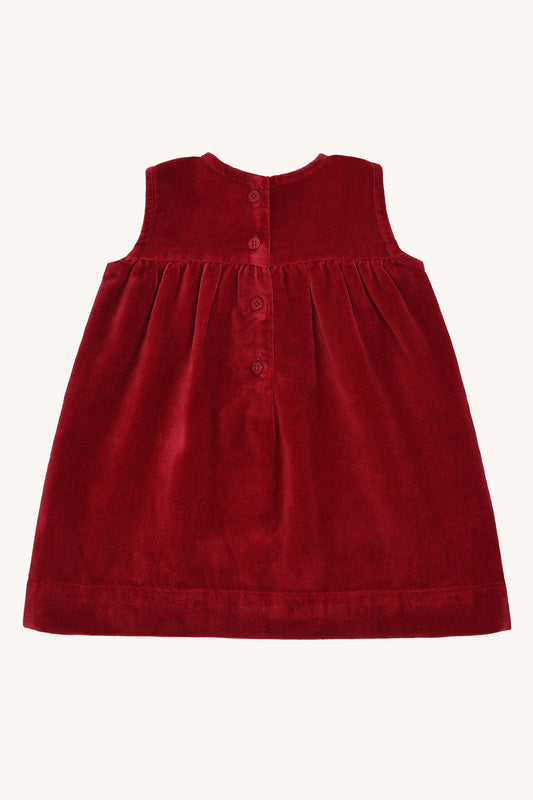 Hust & Claire "Kleid aus Samt" mit Schleife - Teaberry