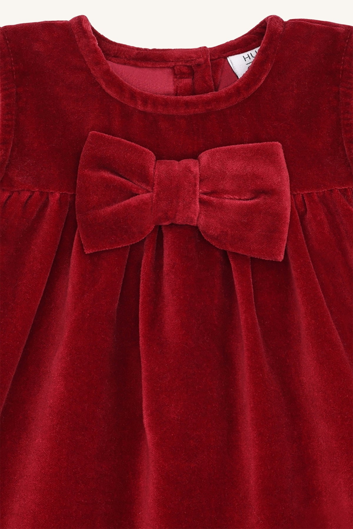 Hust & Claire "Kleid aus Samt" mit Schleife - Teaberry