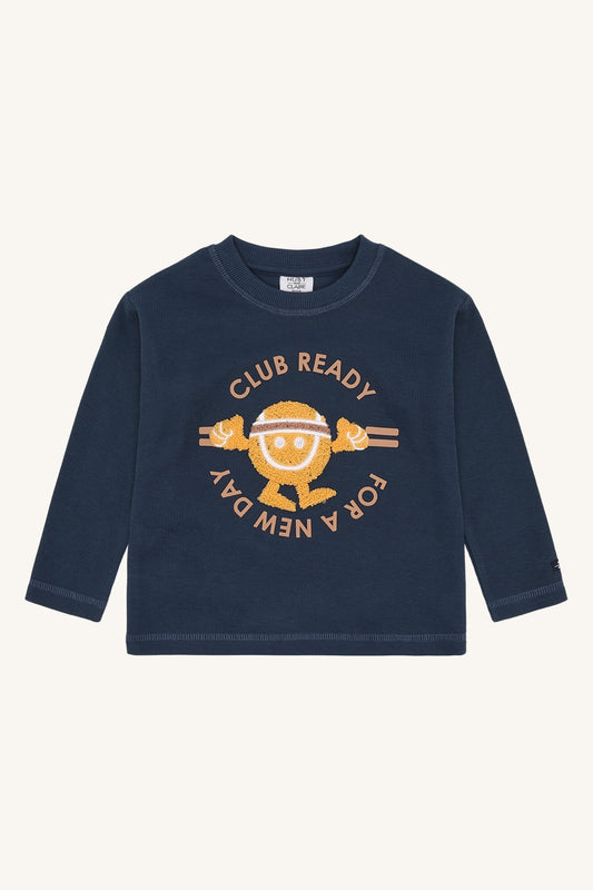 Hust & Claire T-Shirt langarm Sune mit Druck - Blues