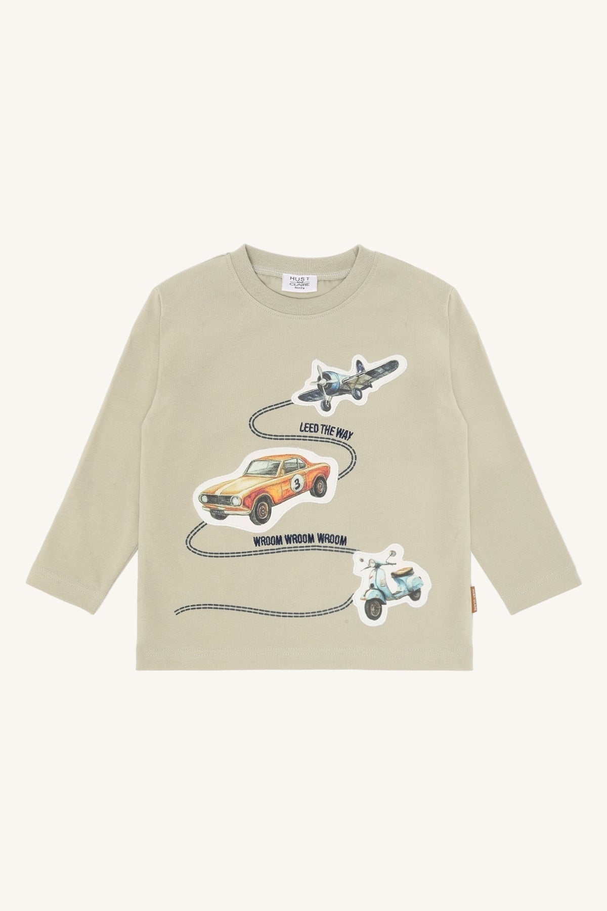 Hust & Claire T-Shirt langarm Anton - Greene Stone