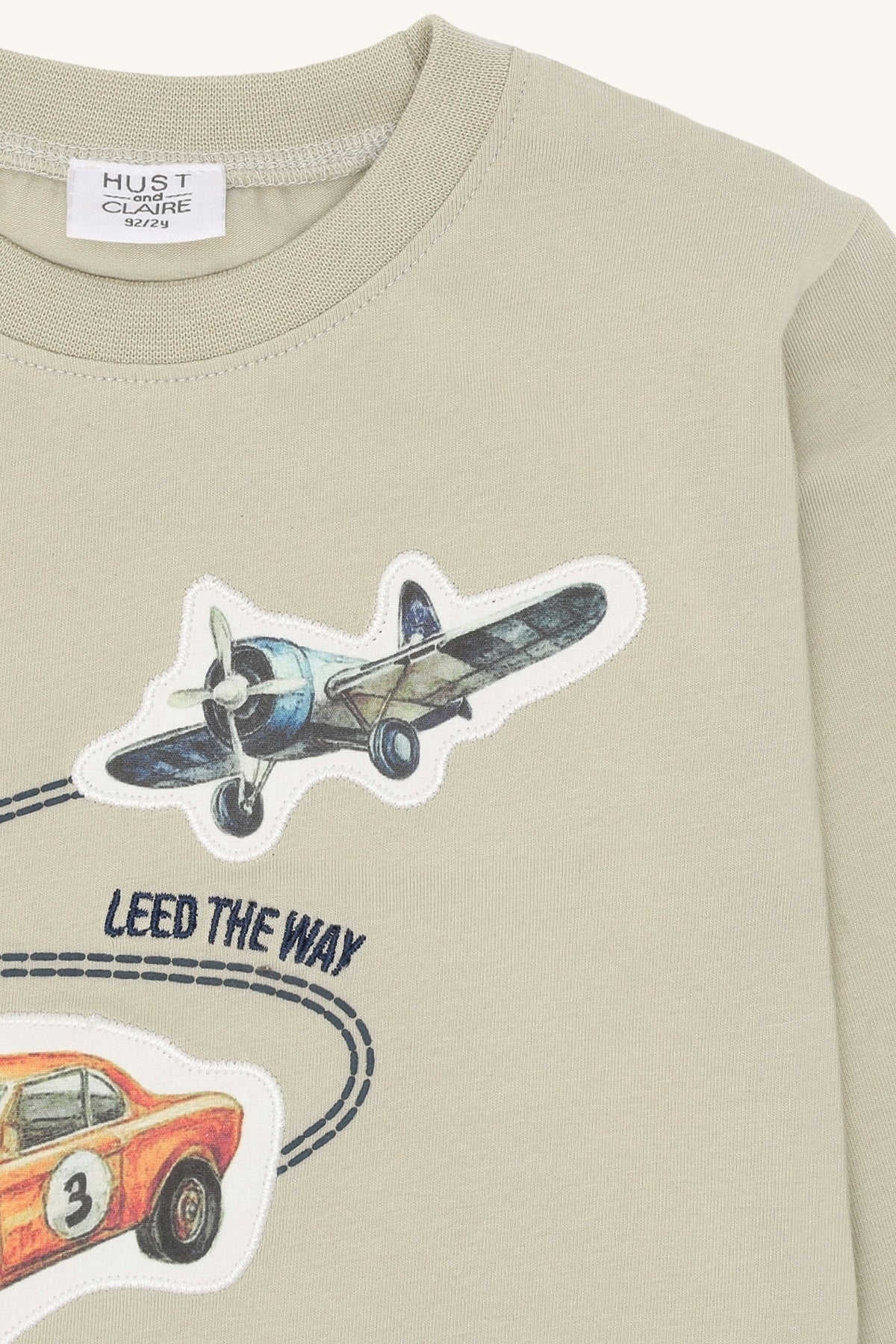 Hust & Claire T-Shirt langarm Anton - Greene Stone