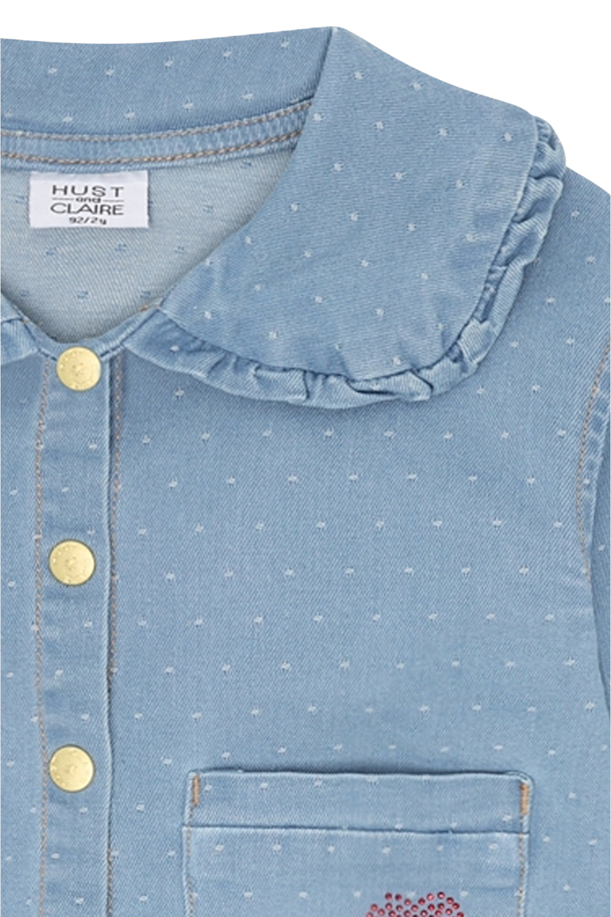 Hust & Claire Jeansbluse Ely - Blue Denim