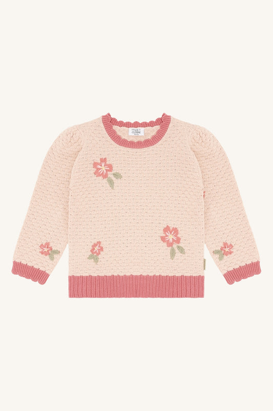 Hust & Claire Pullover Pippa mit Stickerei  - Quartz