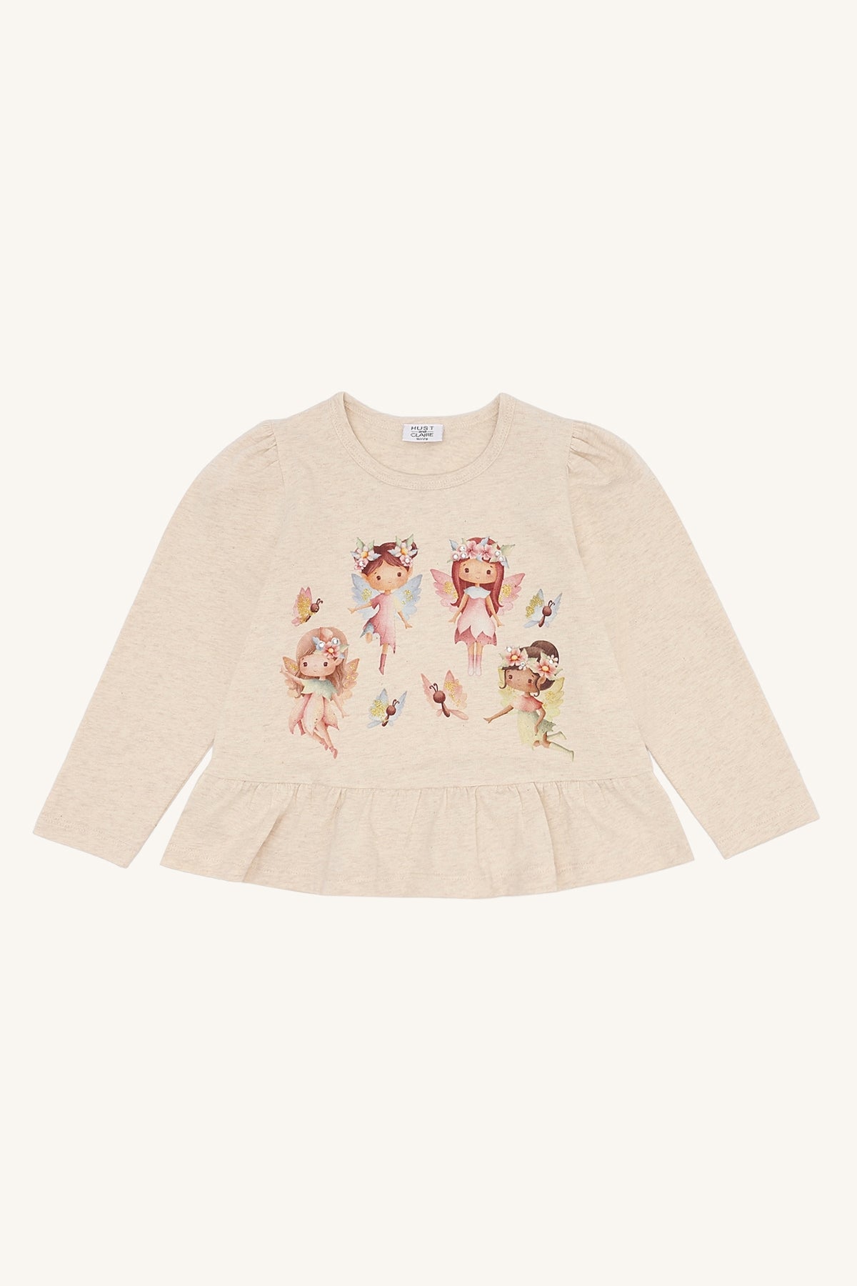 Hust & Claire Langarmshirt Alma - Wheat Melange