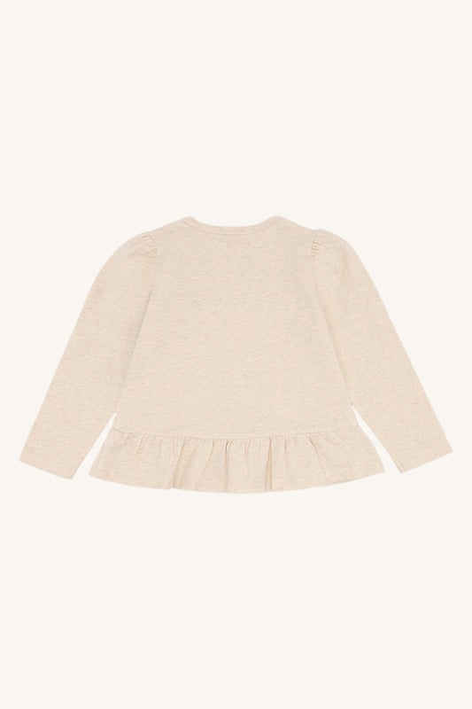 Hust & Claire Langarmshirt Alma - Wheat Melange