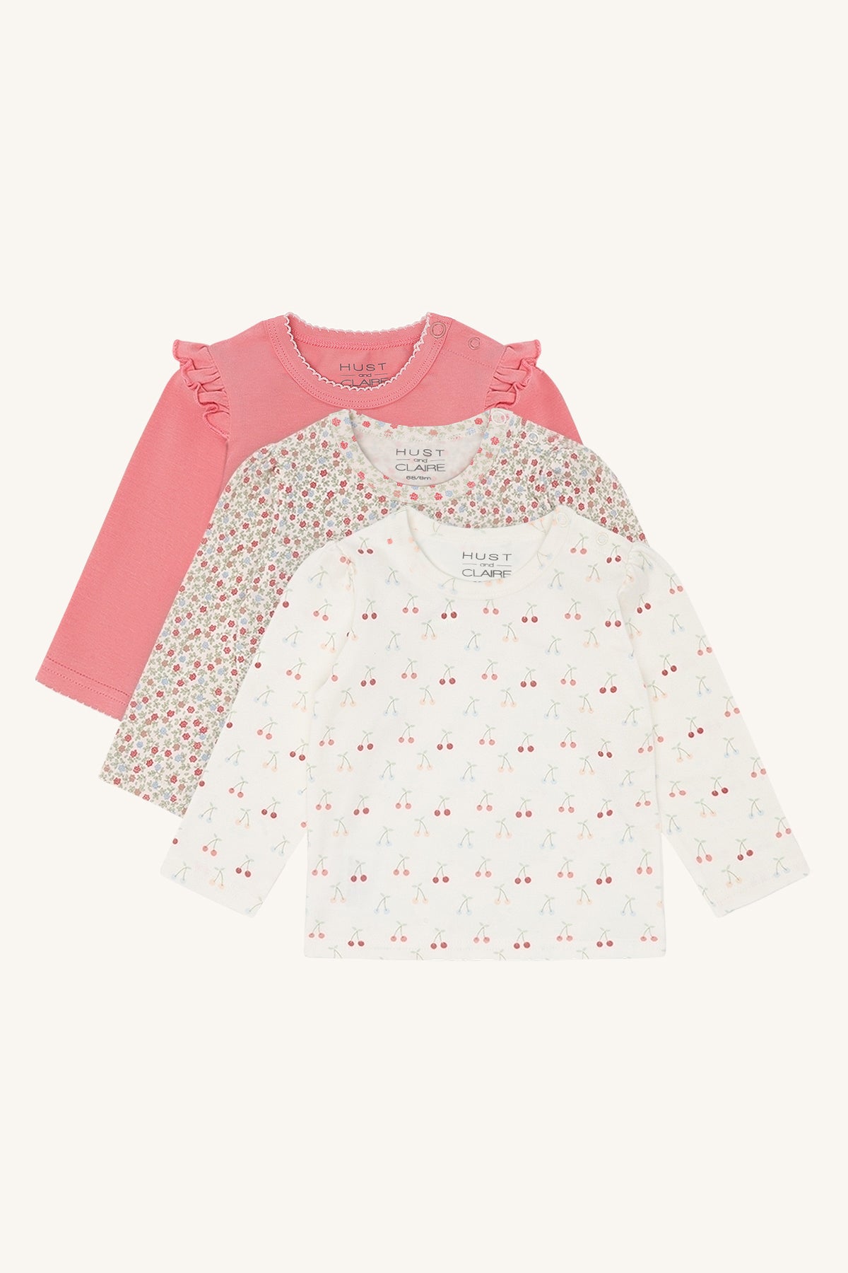 Hust & Claire Langarmshirts Alda 3er Pack - Ivory