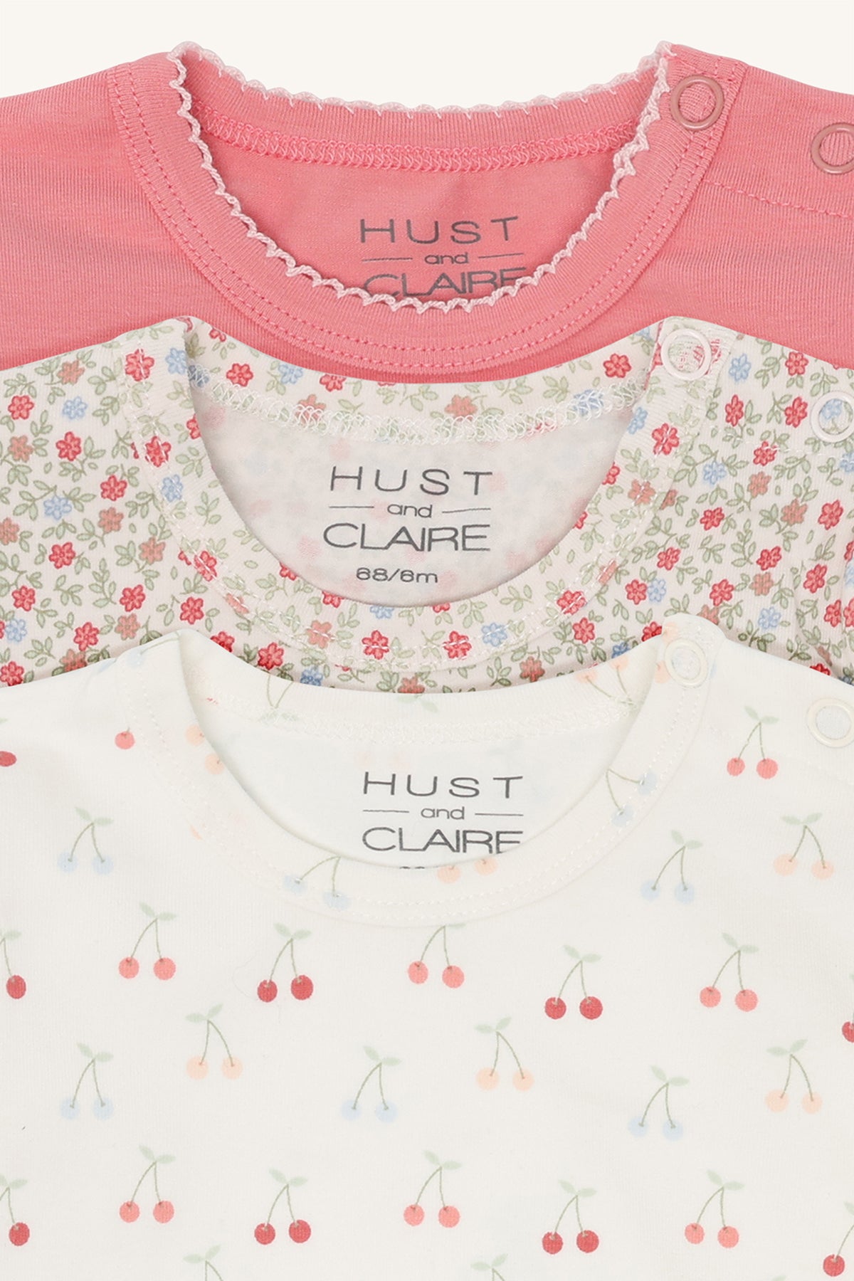 Hust & Claire Langarmshirts Alda 3er Pack - Ivory