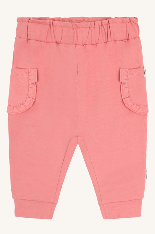 Hust & Claire Jogginghose Genny mit seitlichen Taschen und Rüsche -