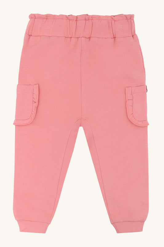 Hust & Claire Jogginghose Genny mit seitlichen Taschen und Rüsche -