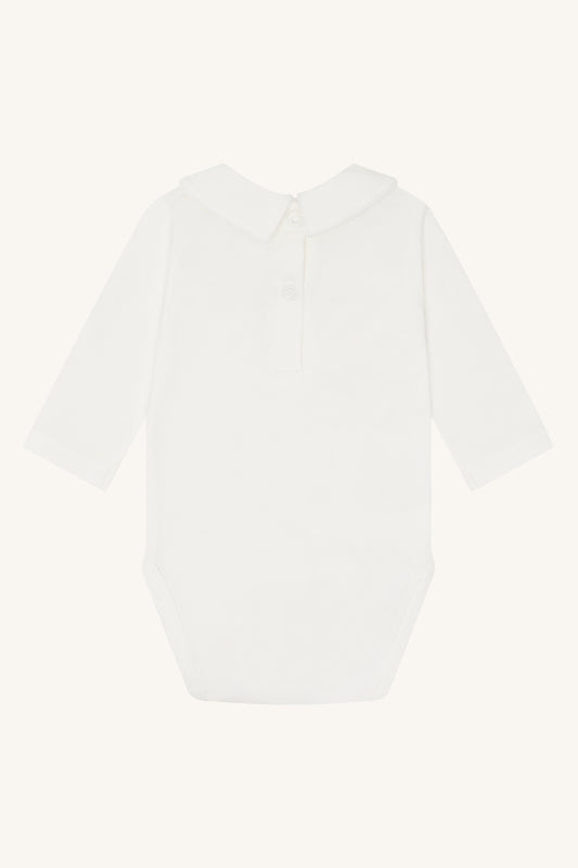 Hust & Claire Body langarm mit Kragen und Stickerei - Green Foam