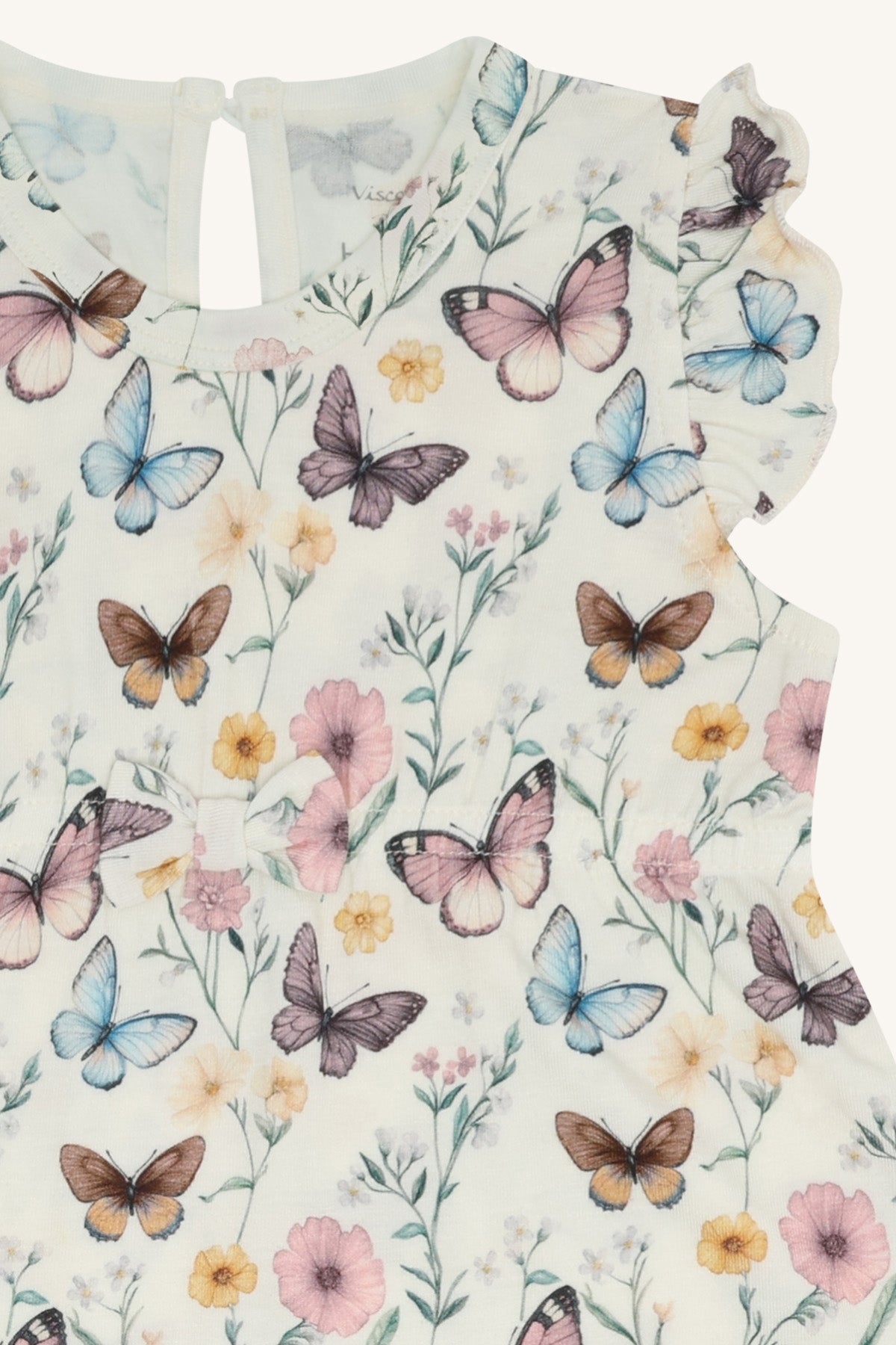 Hust & Claire Sommerstrampler Milu mit Schmetterlingen - Ivory