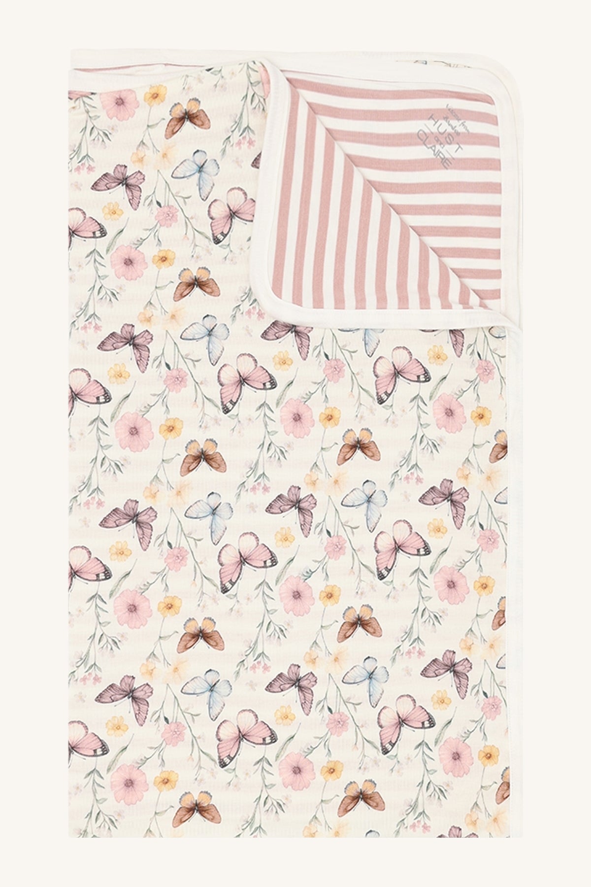 Hust & Claire Babydecke Fubi Schmetterlinge - Dusty Rose