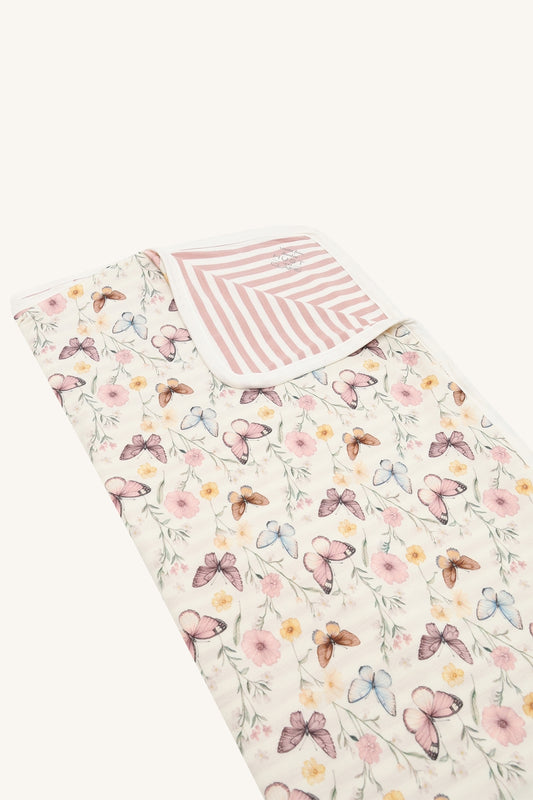 Hust & Claire Babydecke Fubi Schmetterlinge - Dusty Rose