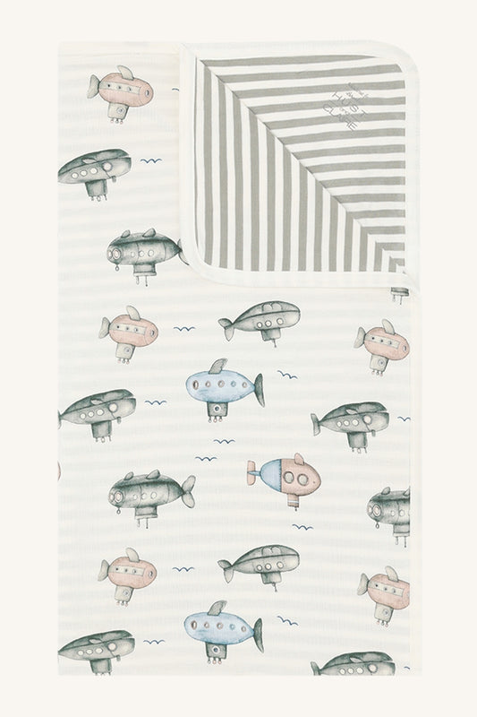 Hust & Claire Babydecke Fubi U-Boot - Forest Fog