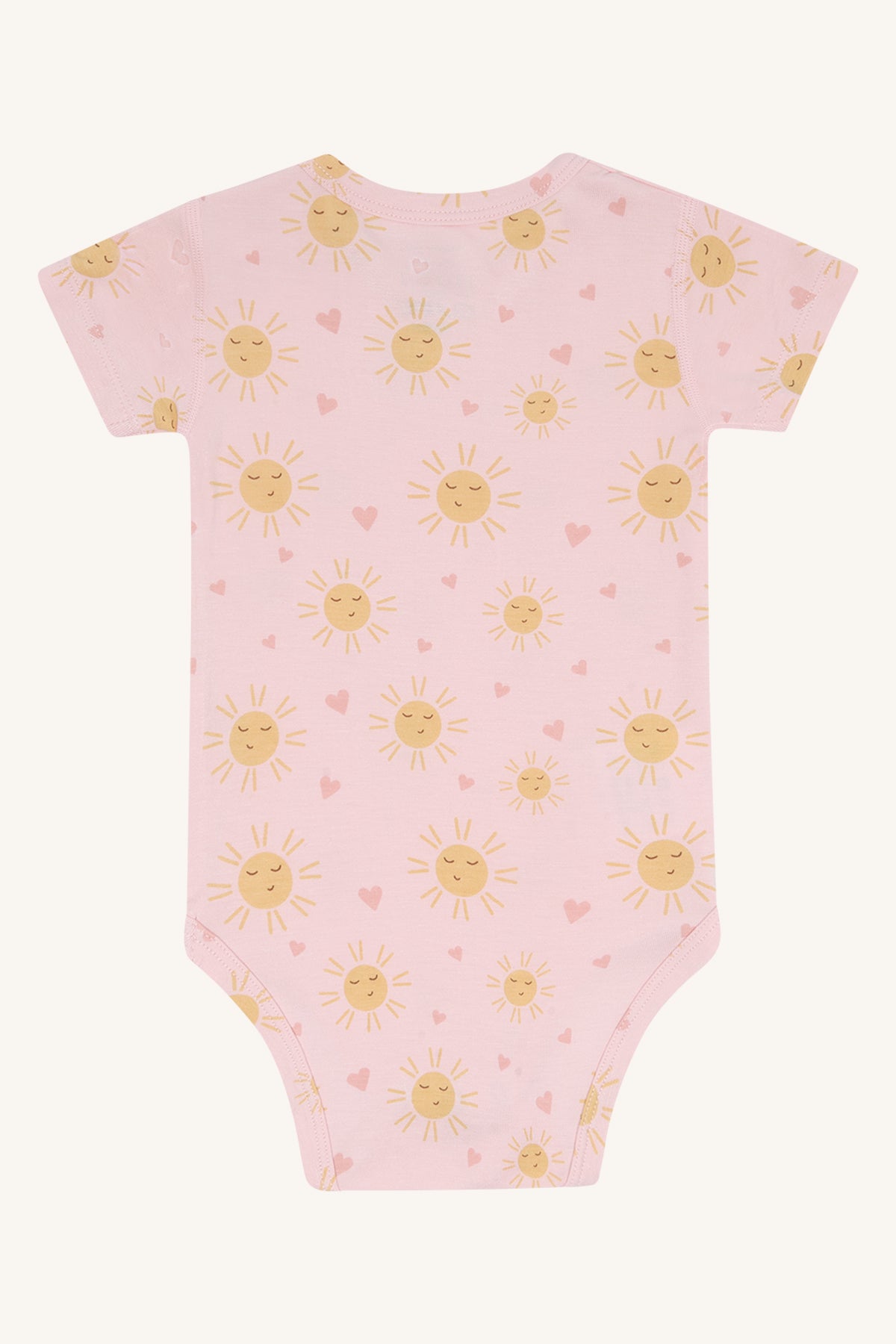 Hust & Claire Body kurzarm Buller, allover Druck Sonne - Chalk pink