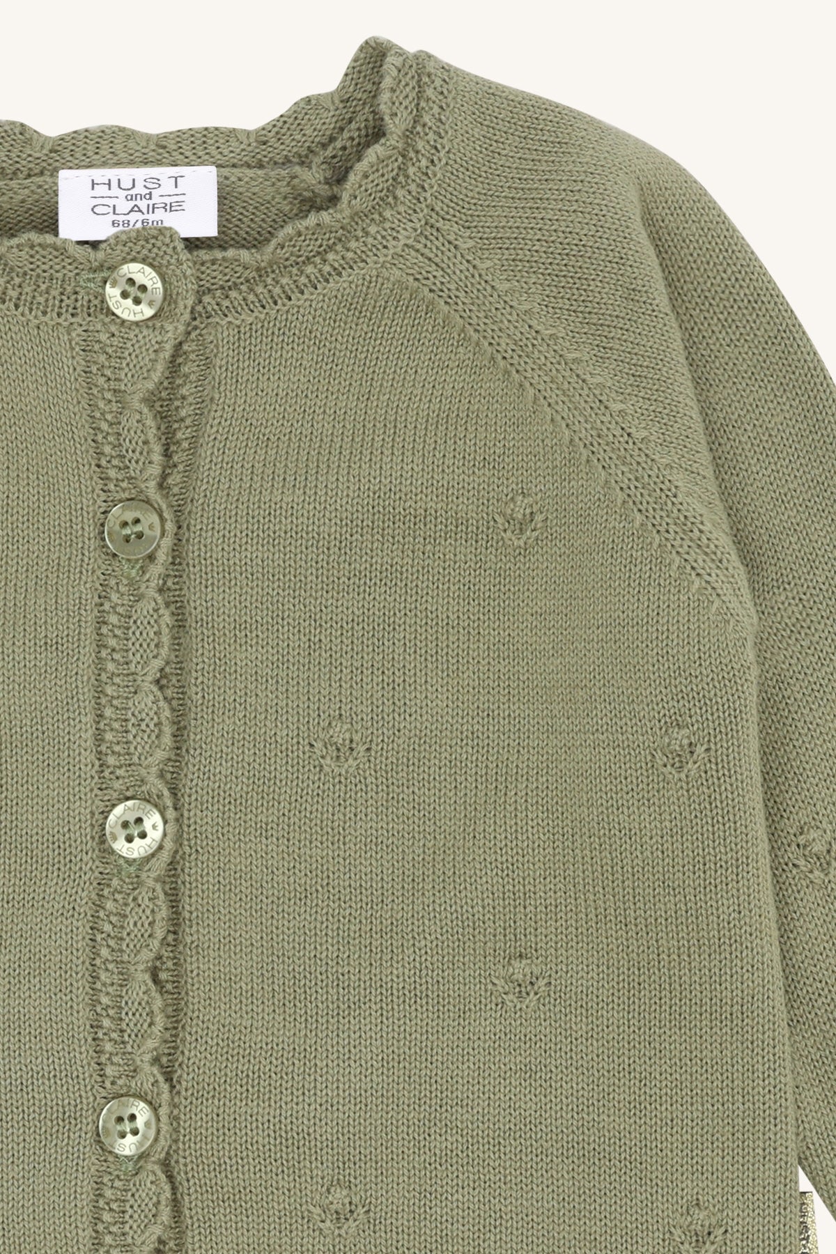 Hust & Claire Strickjacke Cilja - Green Foam
