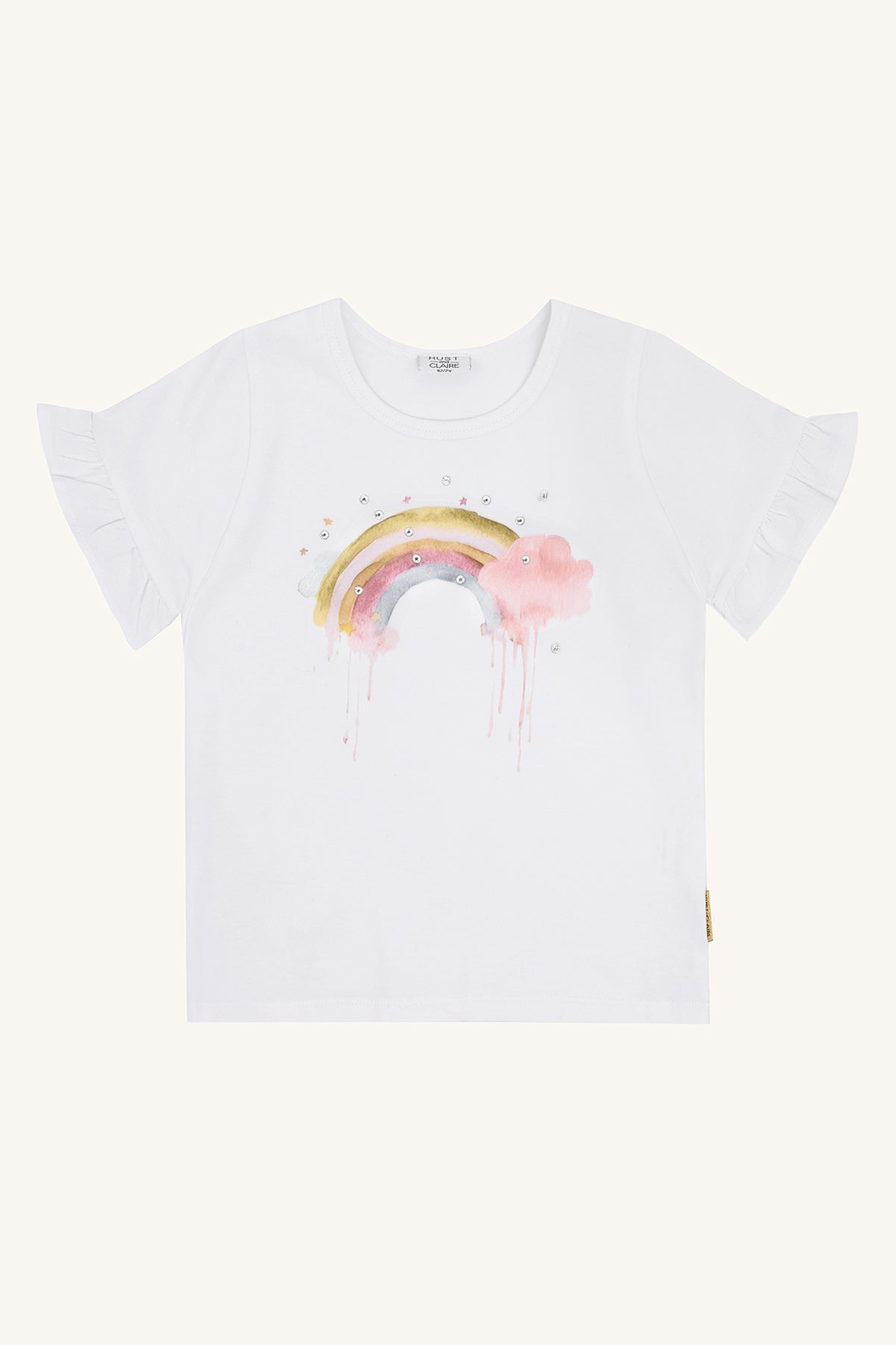 Hust & Claire T-Shirt Regenbogen - White