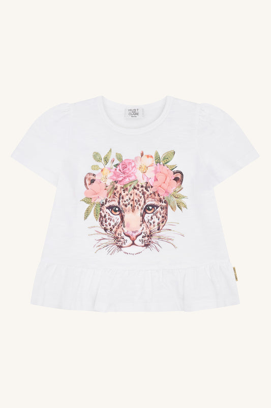 Hust & Claire T-Shirt Alma Leo - White