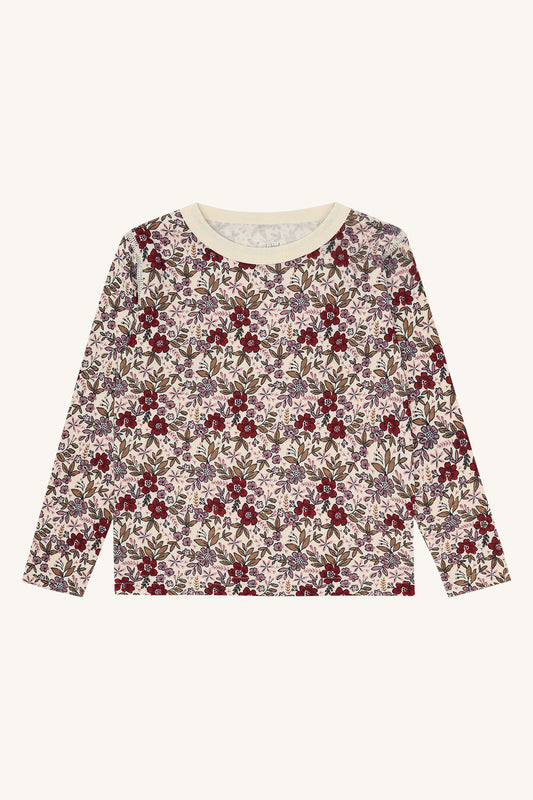 Hust & Claire "Langarmshirt" Bambus, allover Print - Off White