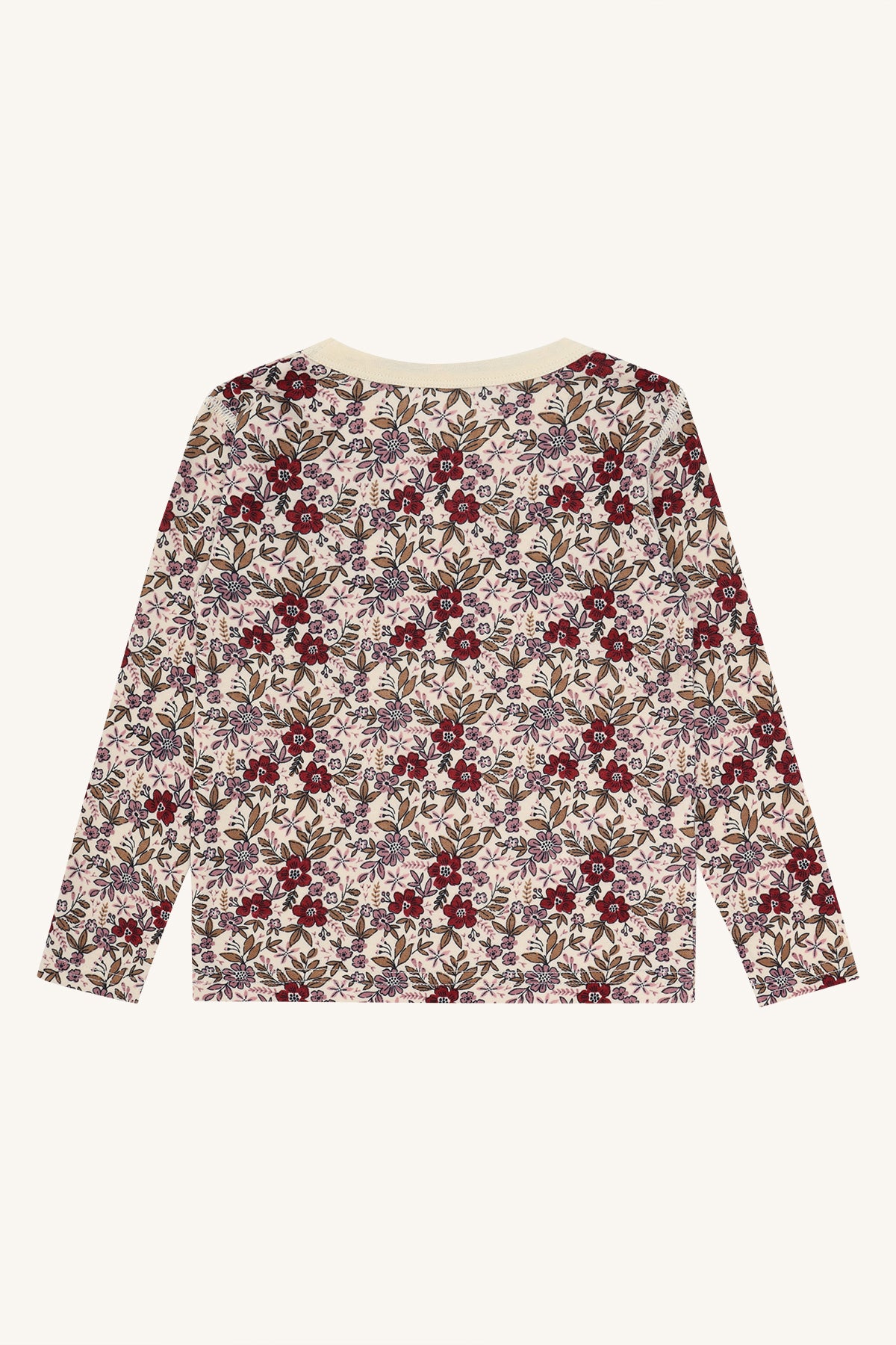 Hust & Claire "Langarmshirt" Bambus, allover Print - Off White