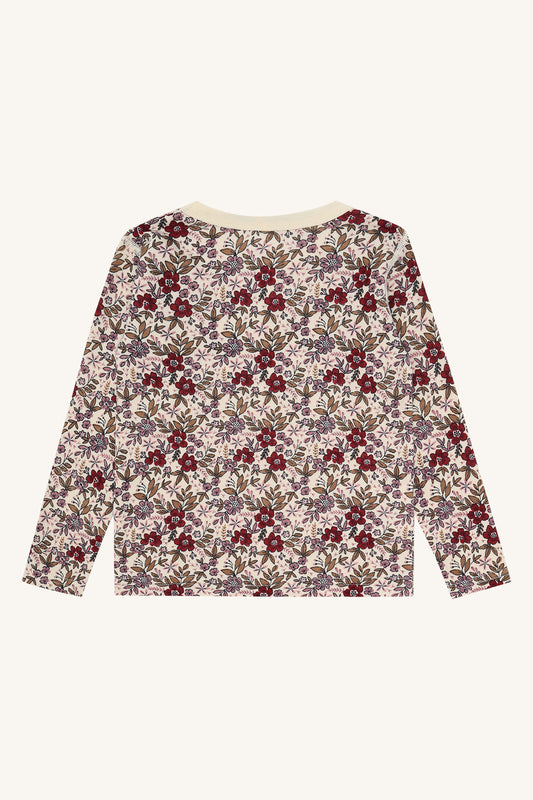 Hust & Claire "Langarmshirt" Bambus, allover Print - Off White