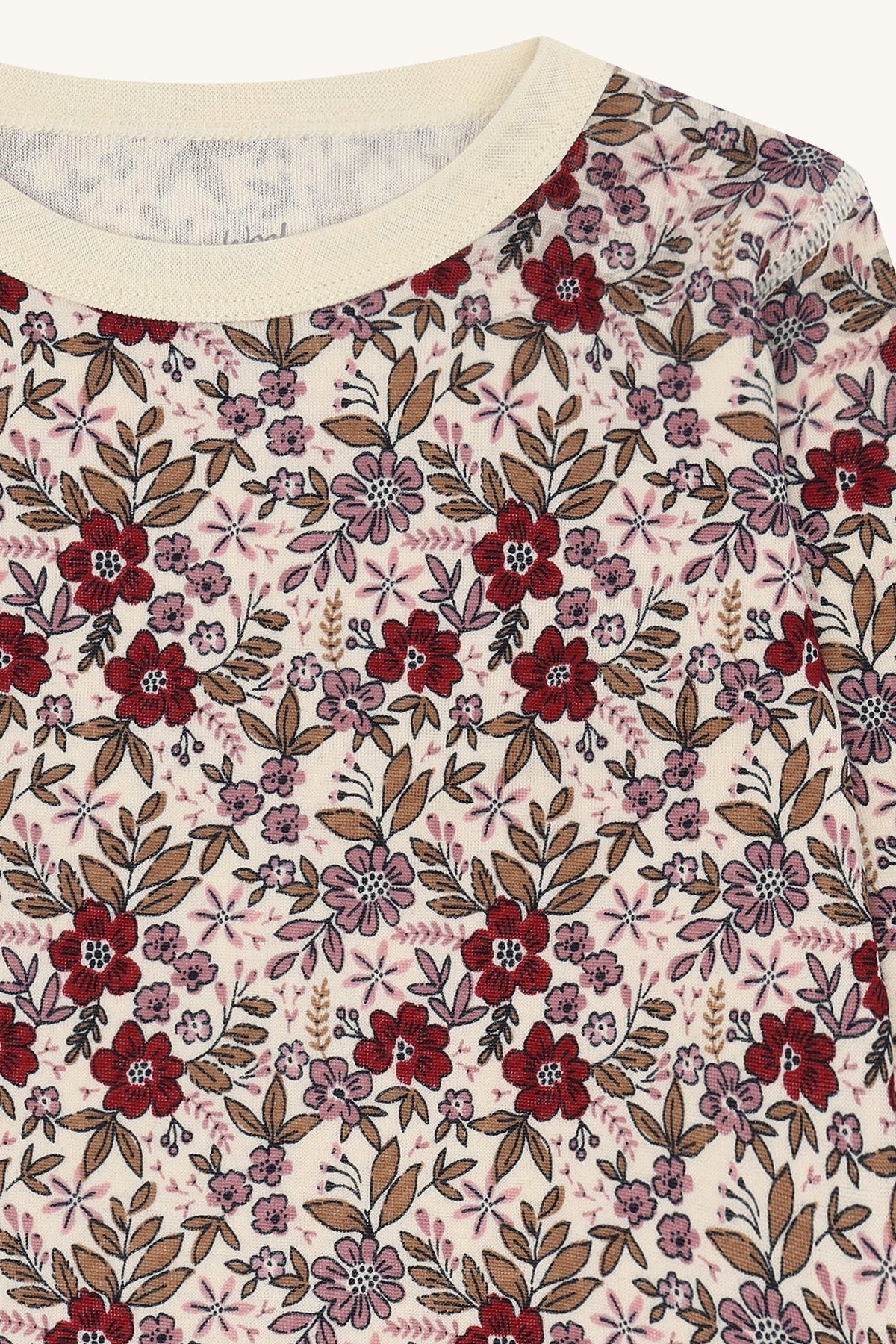 Hust & Claire "Langarmshirt" Bambus, allover Print - Off White