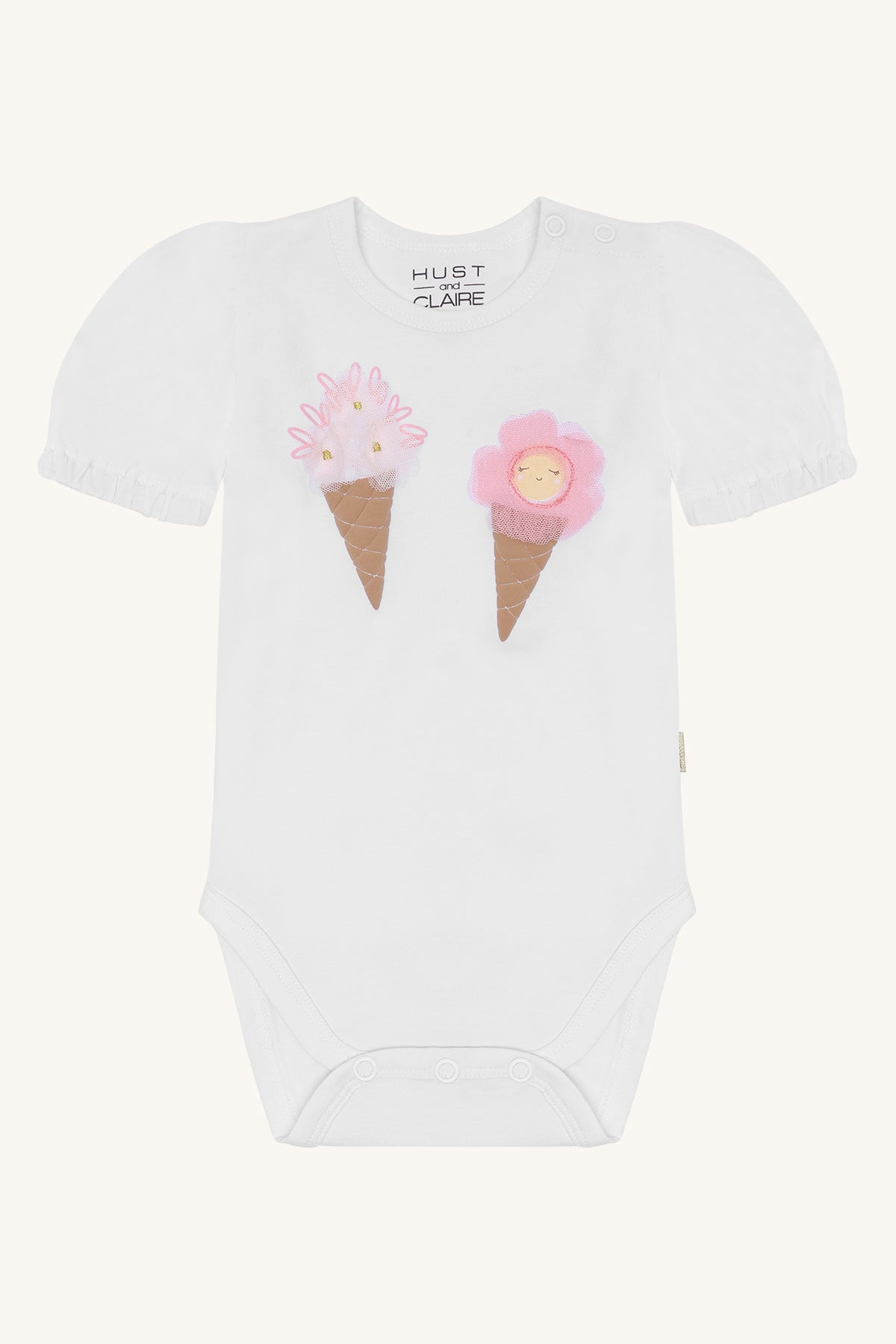 Hust & Claire Body Britt kurzarm - Eis White
