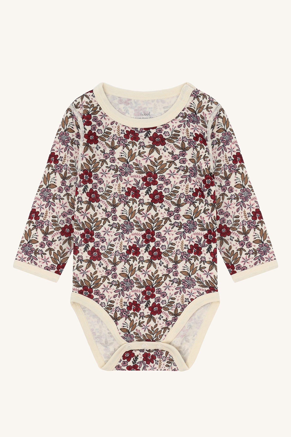 Hust & Claire "Body langarm" Bambus, allover Print - Off White