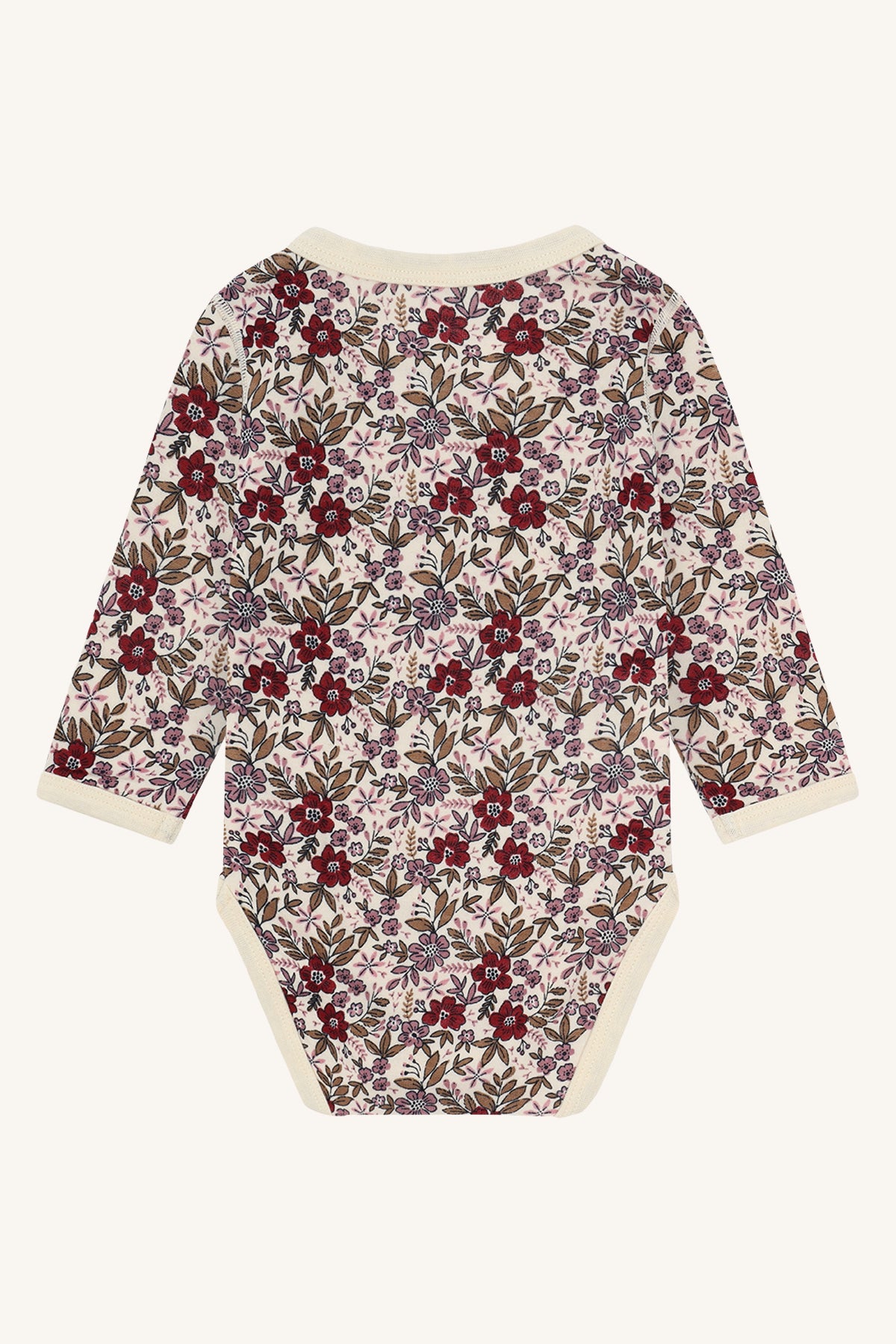 Hust & Claire "Body langarm" Bambus, allover Print - Off White