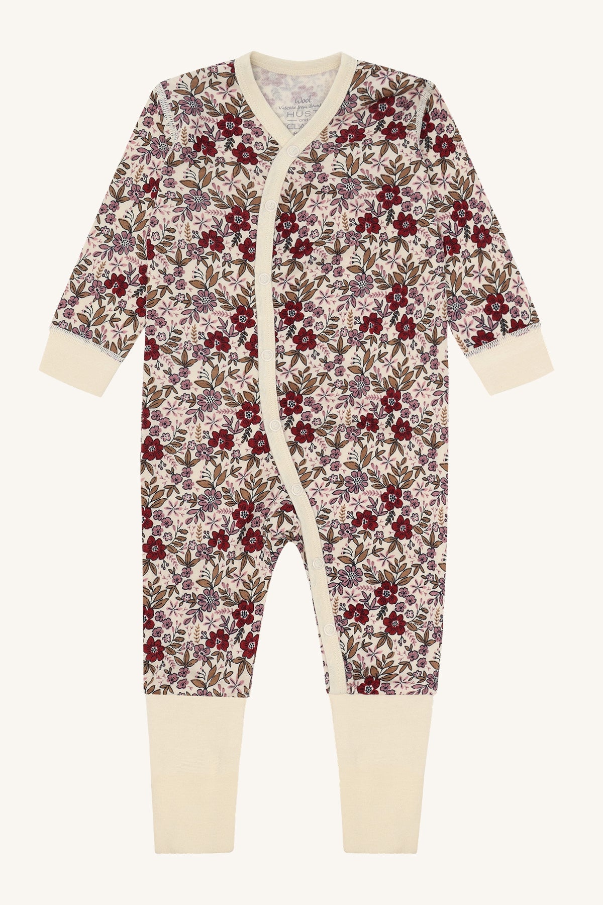 Hust & Claire "Strampler" Bambus, allover Print - Off White