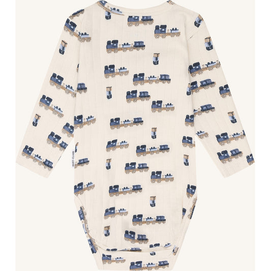 Hust & Claire Body langarm mit Print - Off White