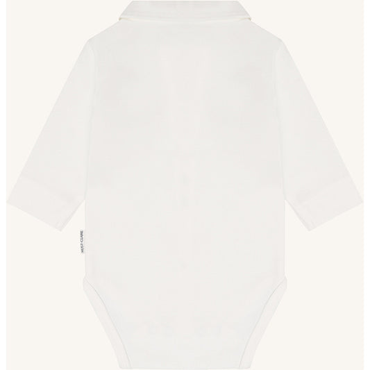 Hust & Claire Body langarm mit kleiner Stickerei am Kragen -  Ivory