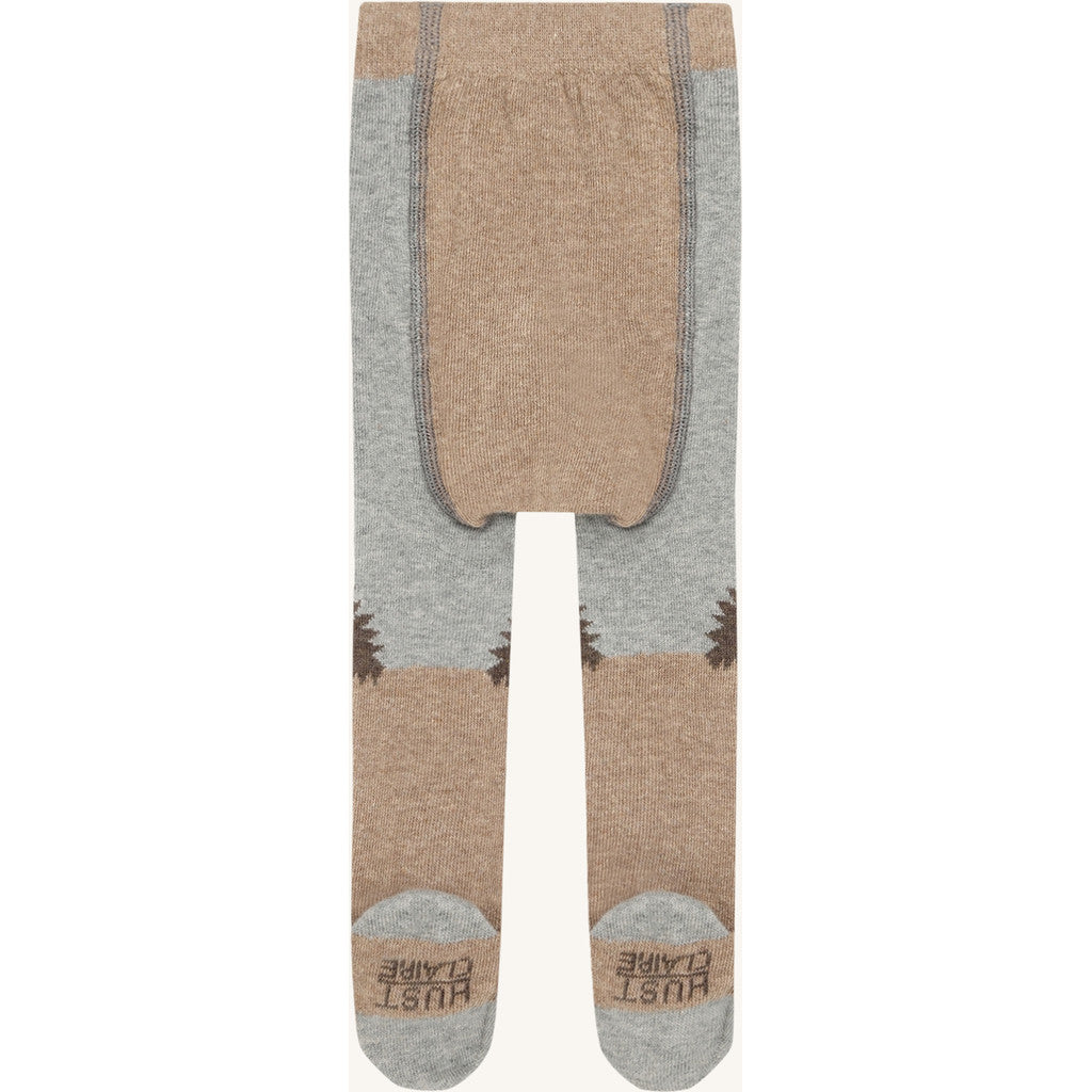 Hust & Claire Strumpfhose mit Kniemuster - Biscuit