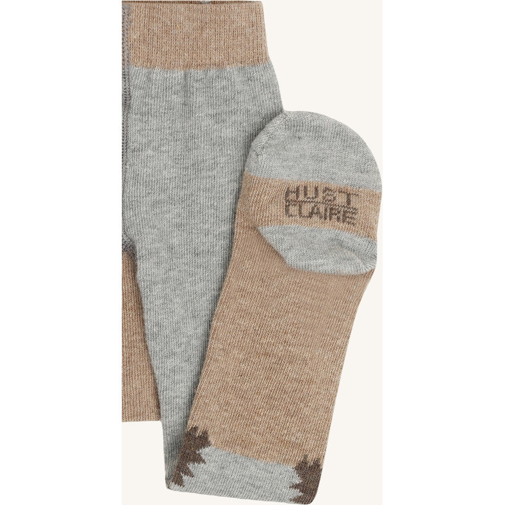 Hust & Claire Strumpfhose mit Kniemuster - Biscuit