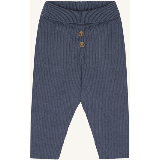 Hust & Claire Strickhose mit kleinen Zierknöpfen - Blue Storm