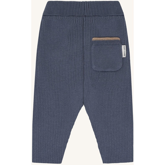 Hust & Claire Strickhose mit kleinen Zierknöpfen - Blue Storm