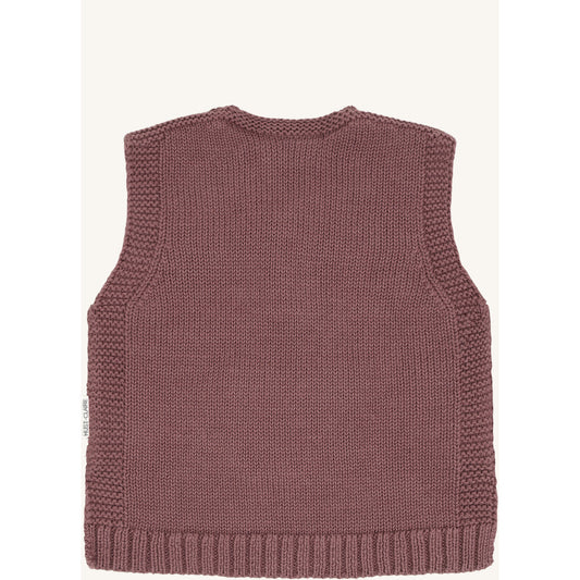 Hust & Claire Strick Pullunder mit kleiner Tasche - Plum