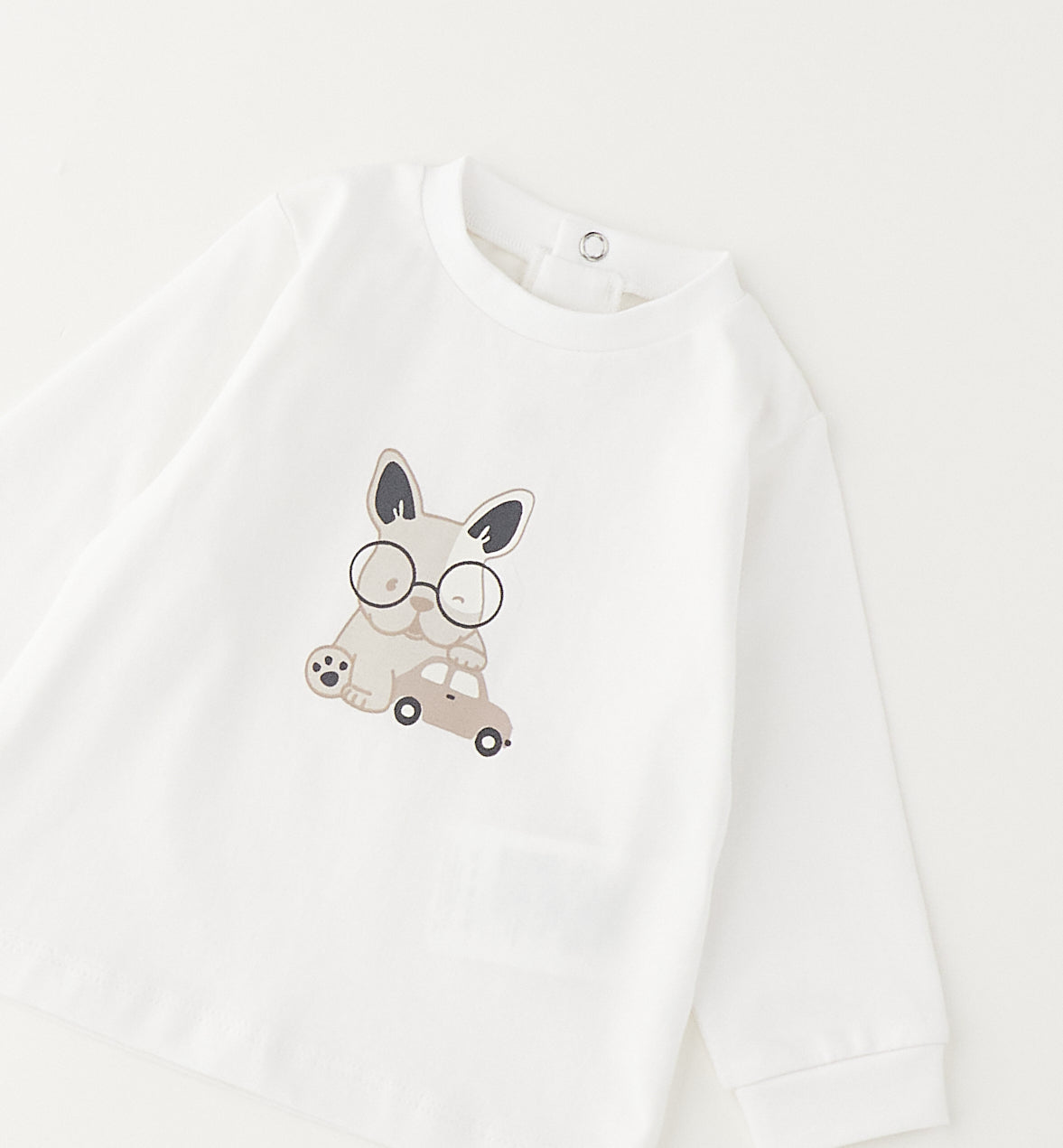 Minibanda T-Shirt langarm mit Druck - Weiß