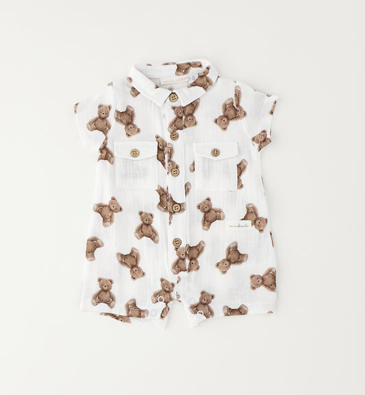 Minibanda Overall kurz mit Bärchen