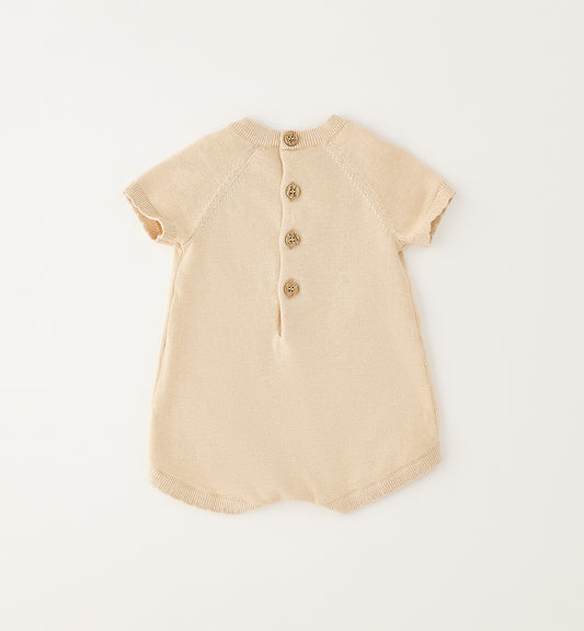 Minibanda Strick-Overall kurz- Beige