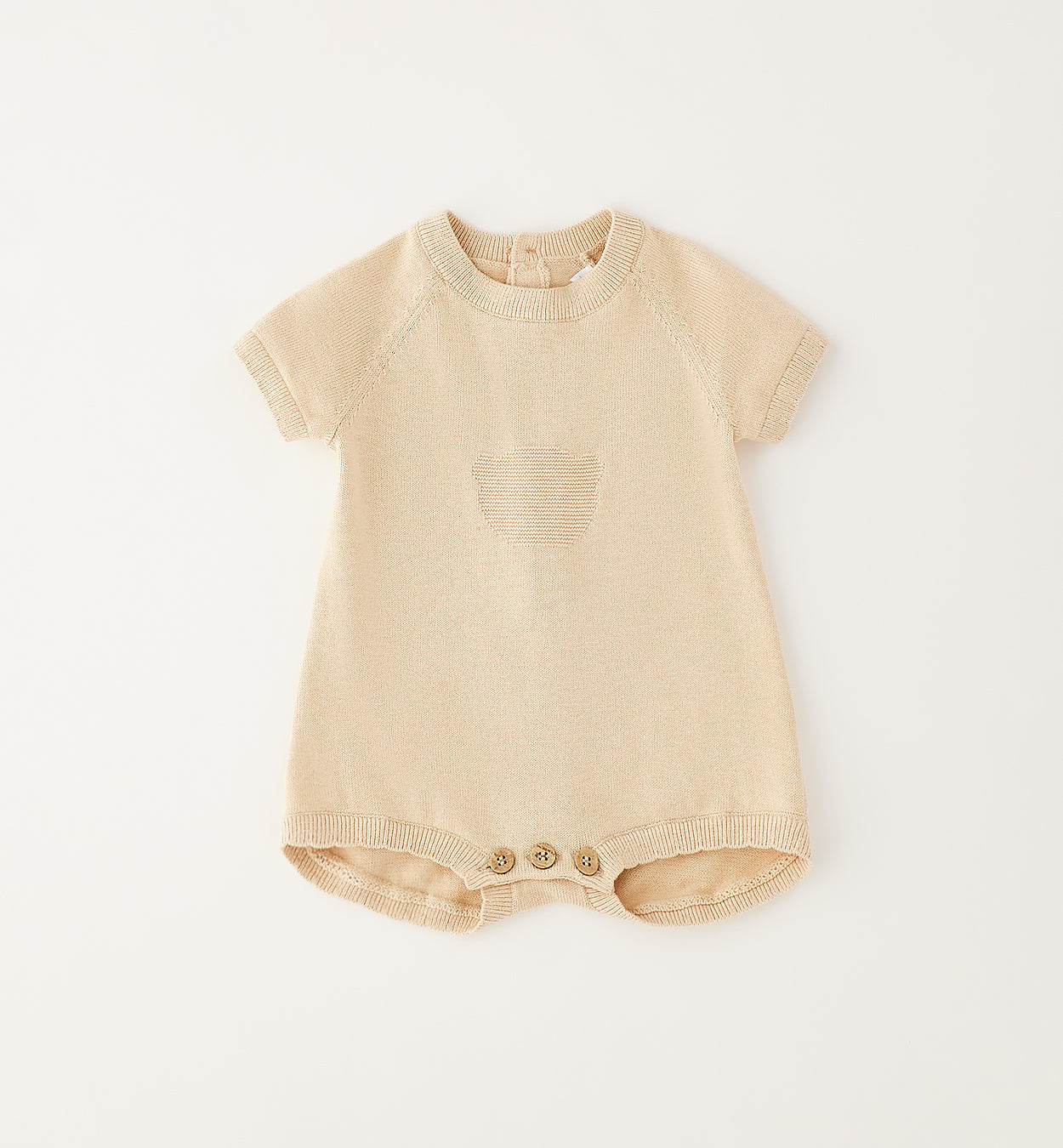 Minibanda Strick-Overall kurz- Beige
