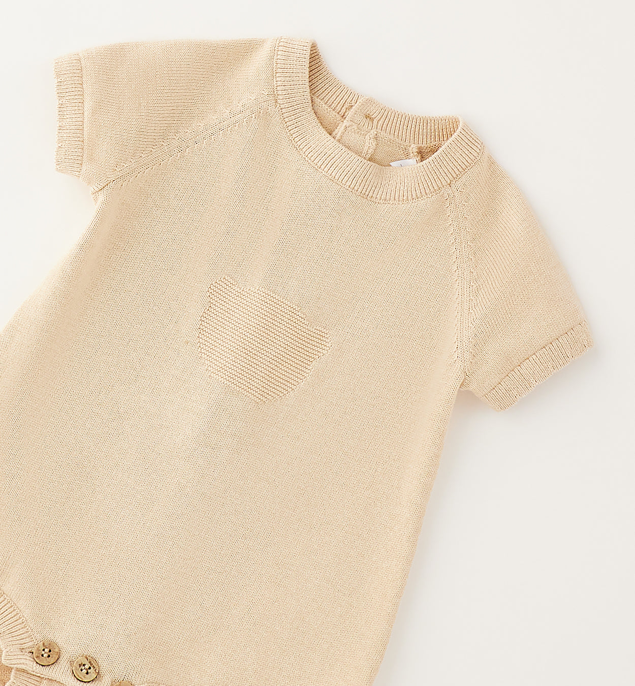 Minibanda Strick-Overall kurz- Beige